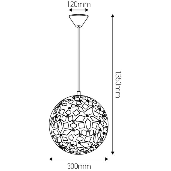 FS EL Suspension E27 Max.40W abat-jour PVC Bleu extérieur / intérieur cable PVC L.100cm Transparent