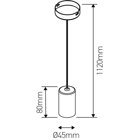 FS EL Suspension E27 Max.40W Noir Mat cable L.100cm Noir