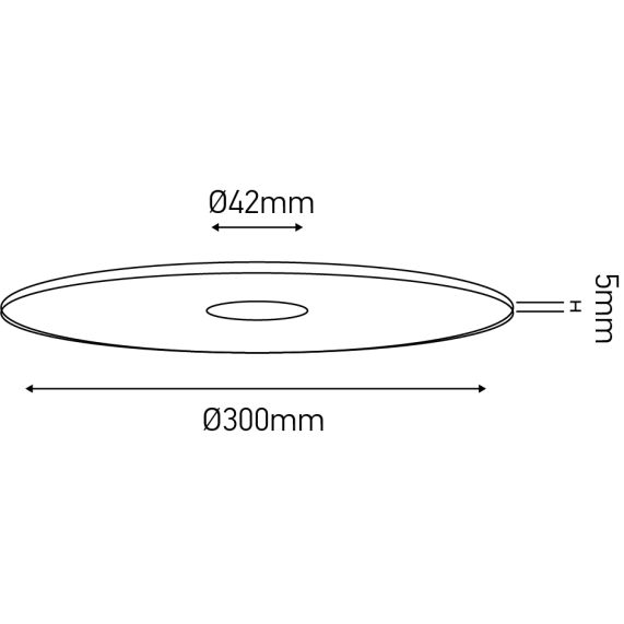 Abat-jour métal disque ø300mm or
