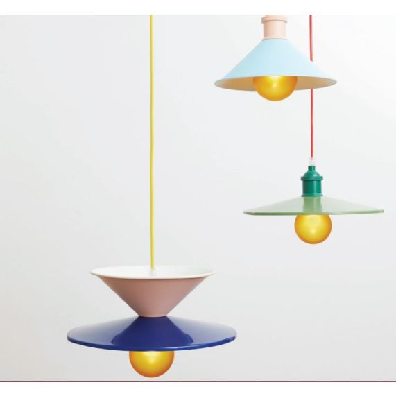 Abat-jour métal évasé ø300mm vert sauge satiné