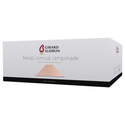 Abat-jour métal conique ø220mm rose poudré mat