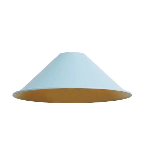 Abat-jour métal conique ø220mm bleu ciel mat
