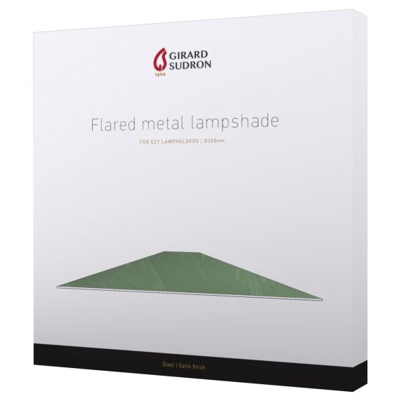 Abat-jour métal évasé ø300mm vert sapin satiné