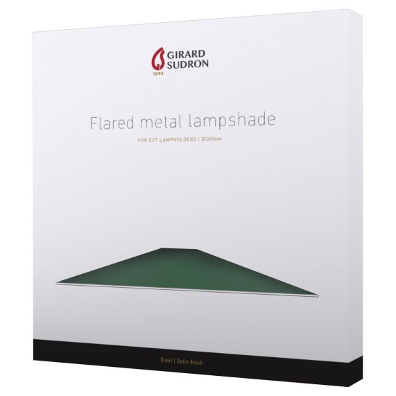 Abat-jour métal évasé ø300mm vert sauge satiné