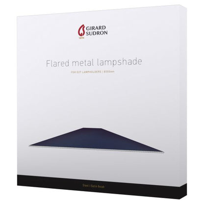 Abat-jour métal évasé ø300mm bleu outremer satiné