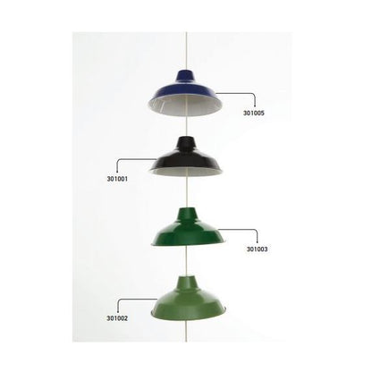 Abat-jour métal industriel ø270mm vert sauge satiné