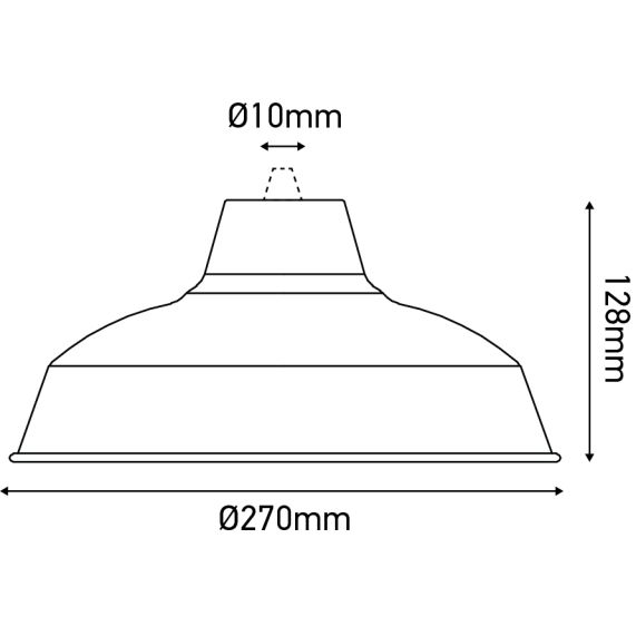 Abat-jour métal industriel ø270mm vert sapin satiné