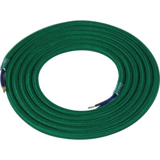 Câble text. rond 2 x 0.75mm² L.2m vert sapin