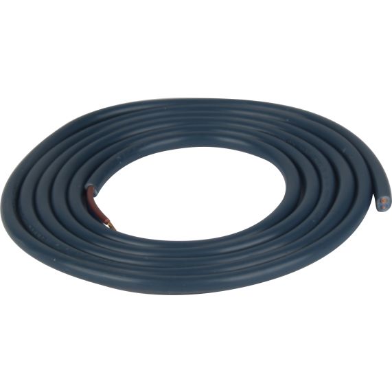 Câble PVC rond 2 x 0.75mm² L.2m bleu de prusse