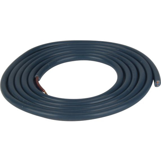Câble PVC rond 2 x 0.75mm² L.2m bleu de prusse