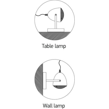 Spot rétro mural / à poser métal peint câb. text. L.120cm bleu outremer mat