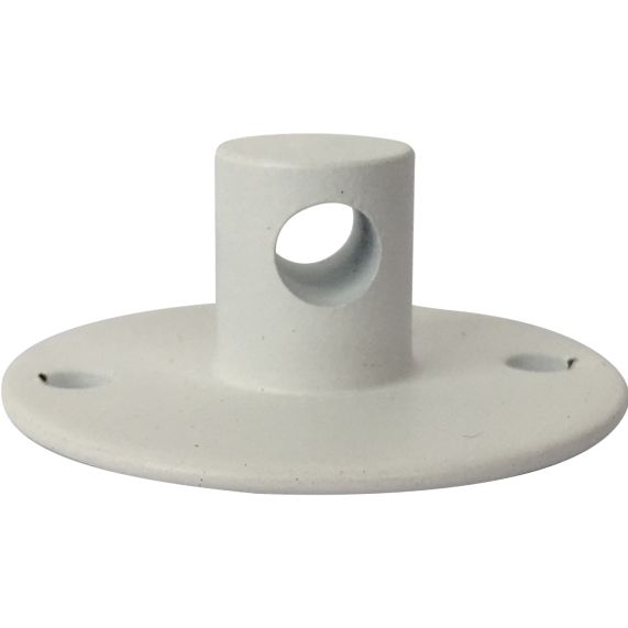 Crochet métal base ø45mm blanc