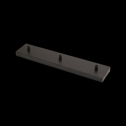 Square ceiling_3 holes_470x95x25mm_black