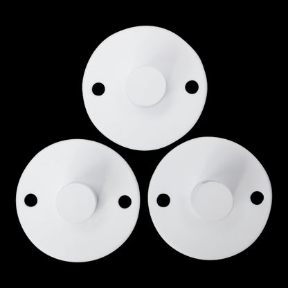 Crochet métal base ø45mm blanc x 3