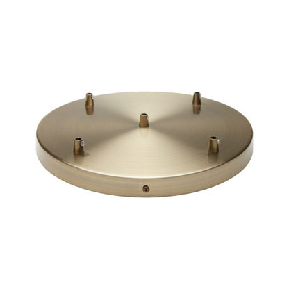 Plafonnier Acier D.300mm Laiton Brossé 5 sorties + Arrêts Pour Câbles D.6mm EAN 3125461875753