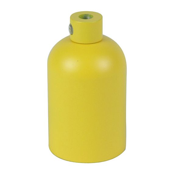 Douille E27 aluminium ø42mm H.62mm jaune ocre mat