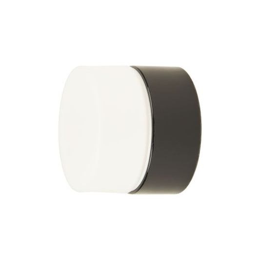 Applique porcelaine G9 hublot av. verrerie opaline noir