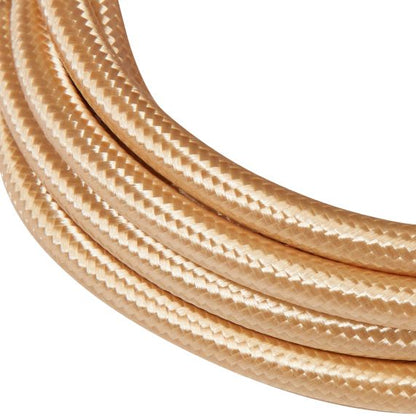 Câble Textile Rond 2x0,75mm2 Double Isolation Beige 2 Mètres