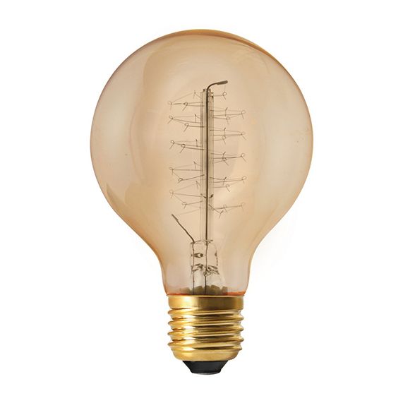 Globe D80 Filament Métallique Spiralé 24W E27 2000K Ambre
