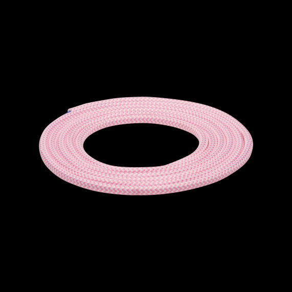 Cable rond chiné rose 2 mètres 2 x 0,75mm2