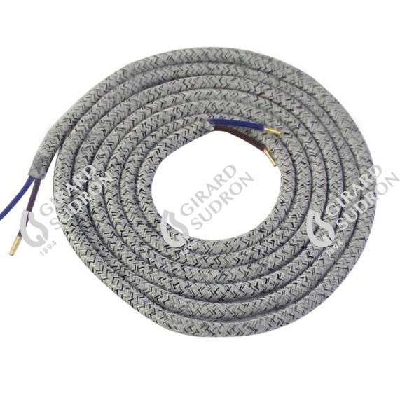 Câble électrique textile rond chiné gris 2x0,75mm L2M