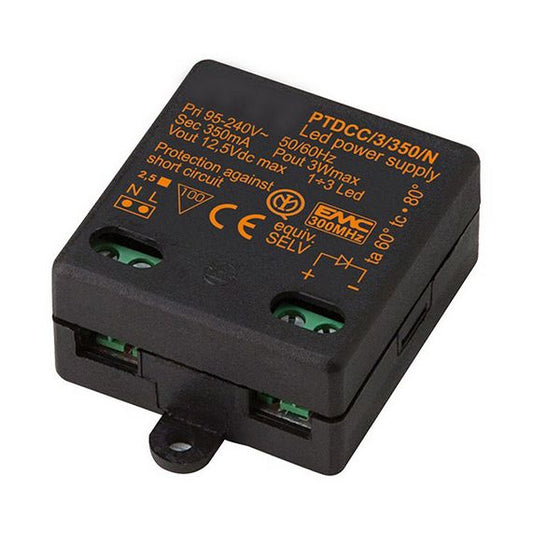 Driver Led 3W 350Ma Noir 40X42X21