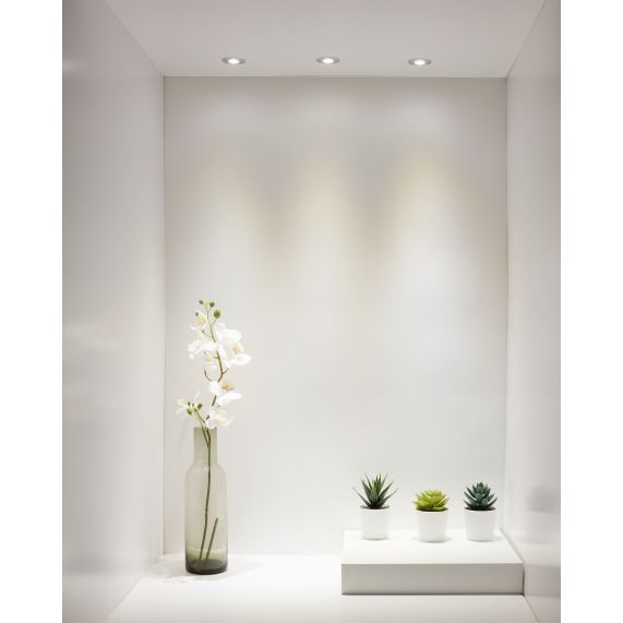 Messa - Spots encastrés 3x1W 3000K 3x95lm IP44 Silver