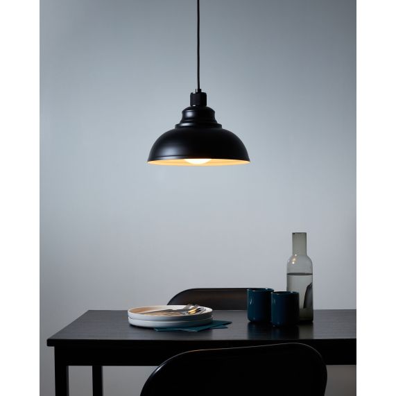 abat jour metal noir intérieur blanc ????300mm