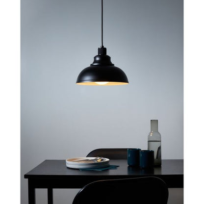 abat jour metal noir intérieur blanc ????300mm