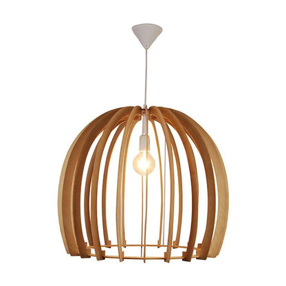 FS EL Suspension E27 Max.40W abat-jour Bois extérieur / intérieur cable PVC L.100cm Blanc