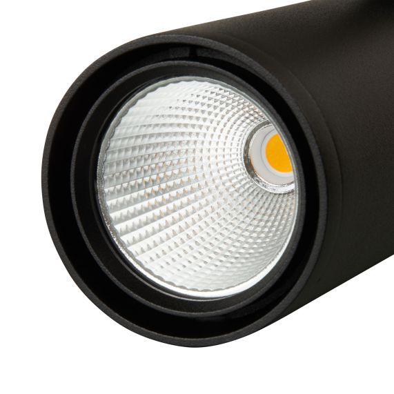Mimas - Projecteur sur rail LED Ø65x215 14W 3000K 1200lm 36° noir