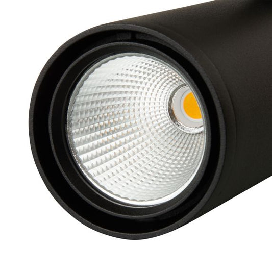 Mimas - Projecteur sur rail LED Ø65x215 14W 3000K 1200lm 36° noir