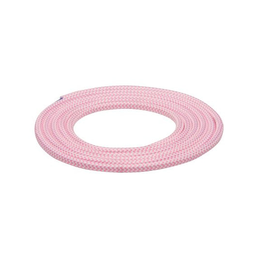 Cable rond chiné rose 2 mètres 2 x 0,75mm2