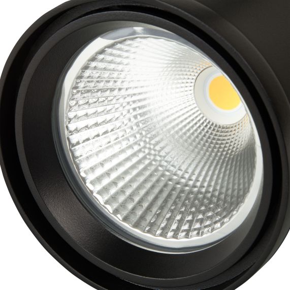 Mimas - Projecteur sur rail LED Ø110x334 30W 3000K 2600lm 36° noir