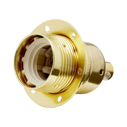 Douille Laiton E27 Filetée avec Bague Or