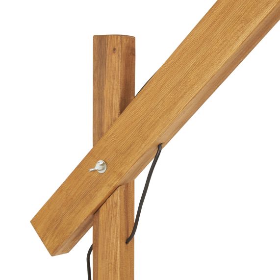 MICHIO - Floor lamp wood - 2 pendant lamps