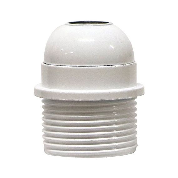 Douille montee thermoplastique E27 blanc av portee