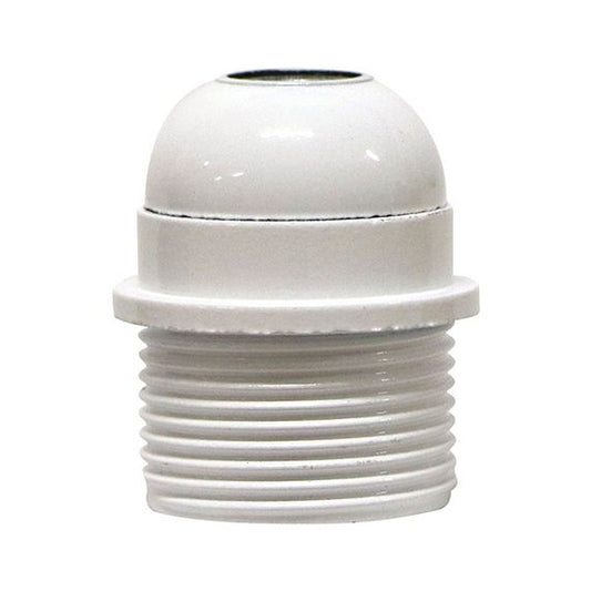 Douille montee thermoplastique E27 blanc av portee