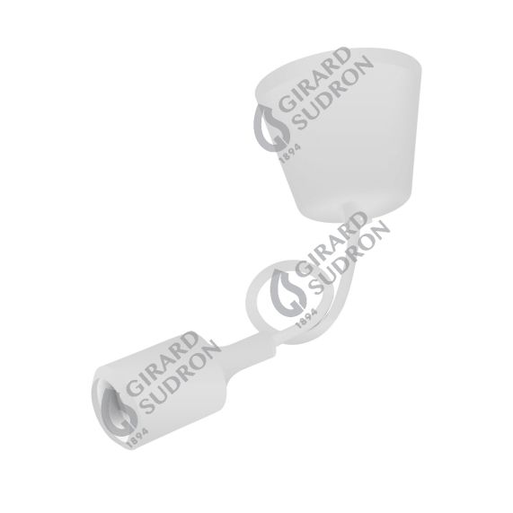Suspension Douille E27 + Pavillon Silicone blanc + Câble Textile blanc L80CM