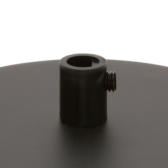 Plafonnier Acier D.100mm Noir + Arrêt Pour Câble D.6mm