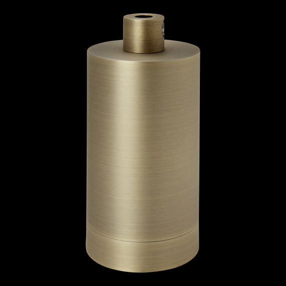 Douille Cylindre Acier E27 Or Antique