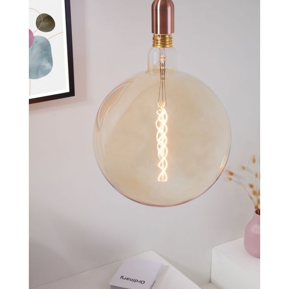 Globe G380 Filament LED TWISTED 8W E40 2000K 400Lm Dim. Amber