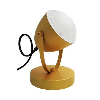 Spot rétro mural / à poser métal peint câb. text. L.120cm or mat