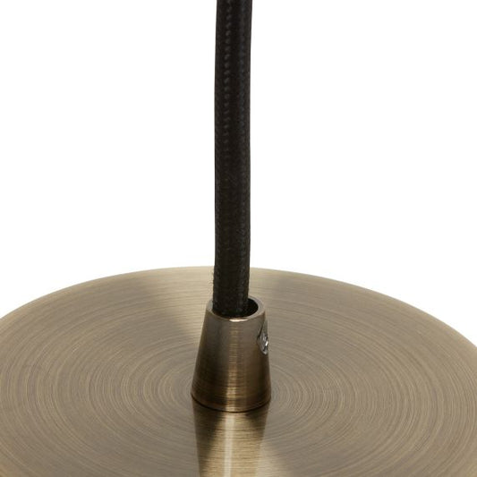 Suspension Douille E27 Filetée et Pavillon Métal Bronze + Câble Textile Noir 1 Mètre