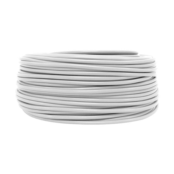 CABLE ROND DBLE ISOL.2X0,75+T.BLANC (CR 100m)