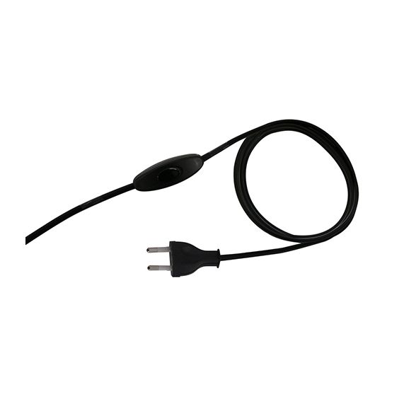 Cordon 2X0.75 L.1.50M Noir Avec Inter