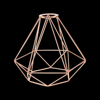 Abat-jour cage métal H.21cm cuivre
