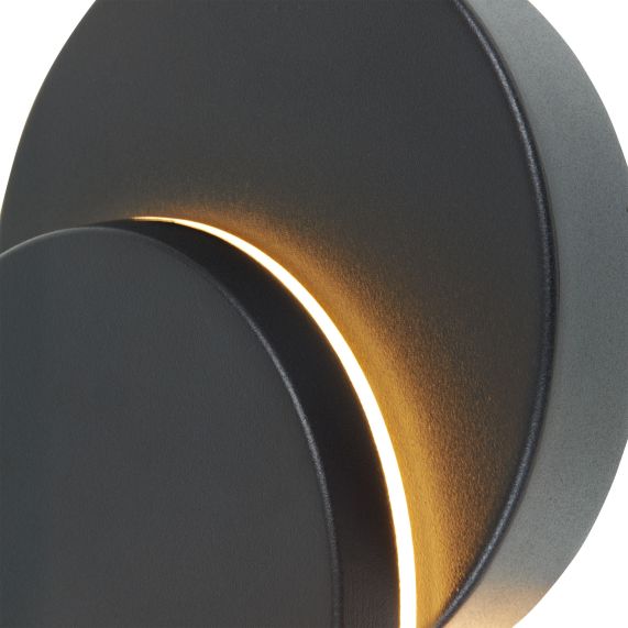 Elypte - Eclairage résidentiel 12,5W 3000K 600lm 140x140x48mm CLI IP54 rond Dark Black