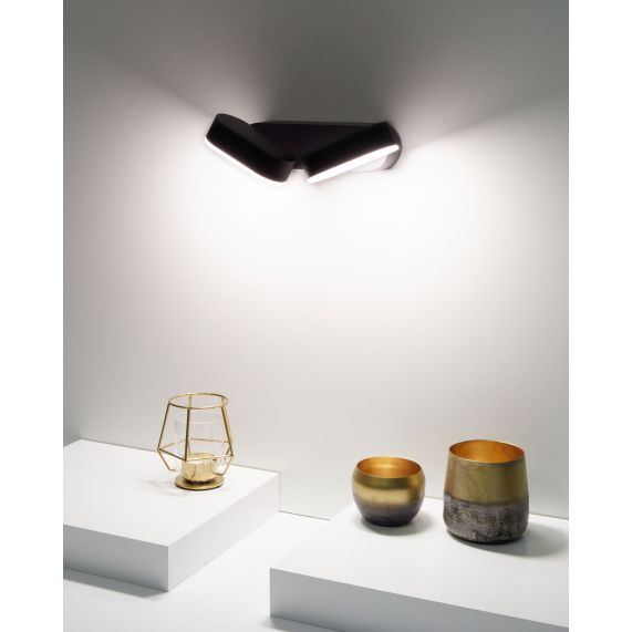 Elypte - Eclairage résidentiel 13W 3000K 650lm 230x54x100mm CLI IP54 Dark Black