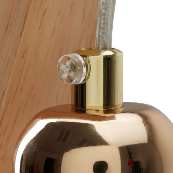 Pack lampe Bois 18471 + Ampoule Edison Filament LED LOOPS 5W E27 2000K 260lm Amb 716603